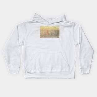 View of Rouen by Claude Monet Kids Hoodie